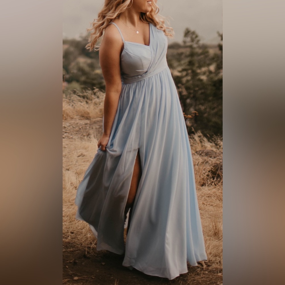 Light blue prom dress
